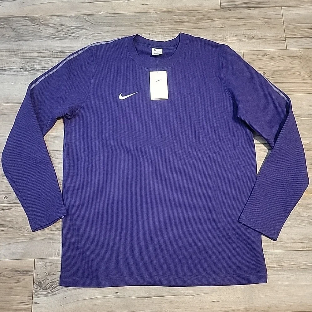 Nike Football‎ Coaches Waffle Knit Sweater Purple Men's Sz Large FJ9547-513 NEW